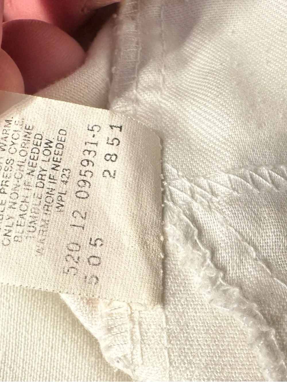 Levi's White Slim Straight Jeans